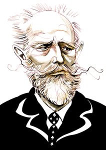Piotr Ilich Chaikovski - caricatura de Neale Osborne